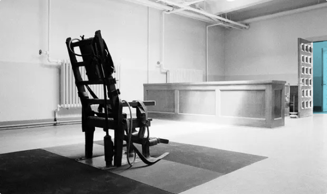 Electric chair at Sing Sing Prison in 1968.