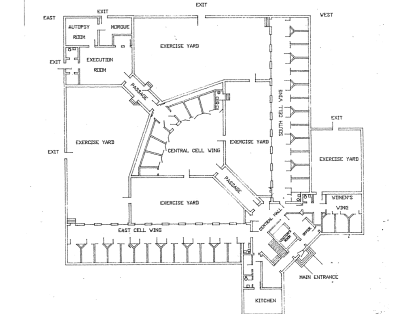 Floorplan of condemned cells